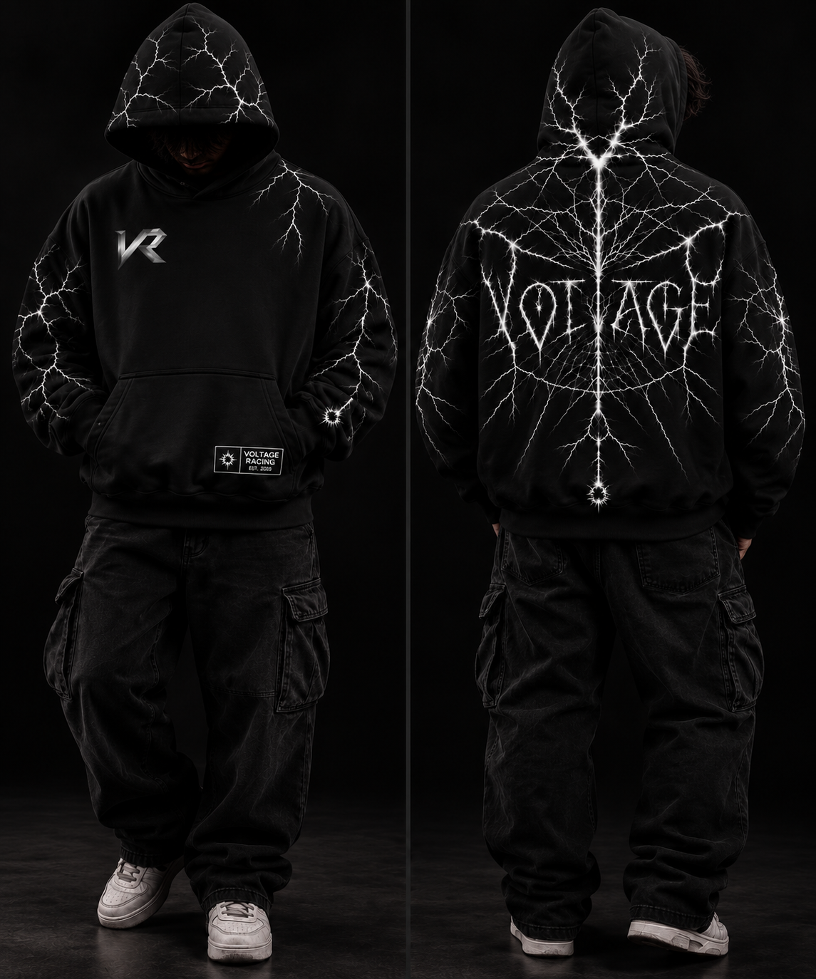 VOLTAGE RACING | HOODIE BLACK