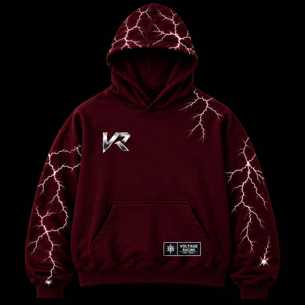 VOLTAGE RACING | HOODIE MAROON