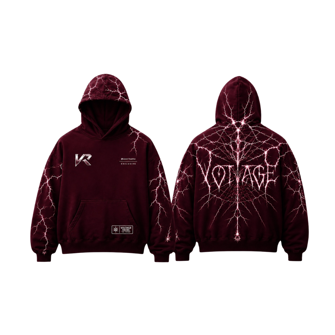 VOLTAGE RACING | HOODIE MAROON
